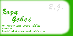 roza gebei business card